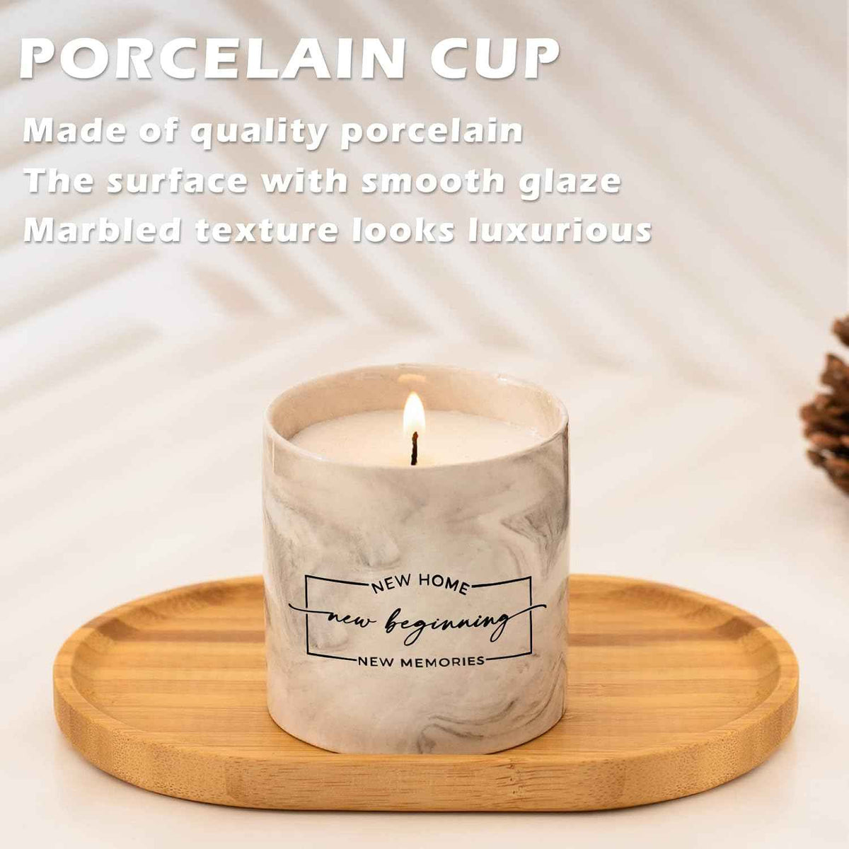 Freejac House Warming Gifts New Home Housewarming Gift for Women Men Friend New Home Gift Ideas New Homeowner Gifts House Warming Decoration Party Decor Porcelain Ceramics Scented Candle