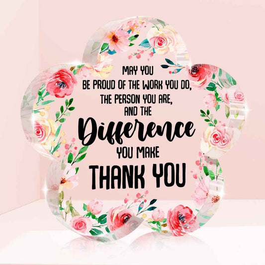 Appreciation Gifts for Women, Farewell Gift for Coworkers, Thank You Gifts | New Job Gift for Women Friends Coworker Men Clear Desk Sign Decor , Retirement Acrylic Plaque for Home Office Tabletop Shelf