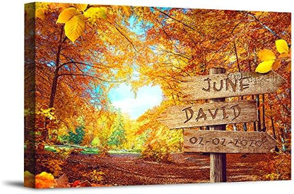BOTTEGAARTS Crossroads Heart of Autumn Personalized Photo or Canvas