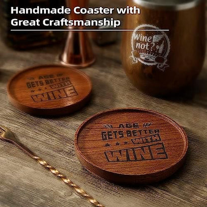 Wine Tumblers Set for Couples - Unique Christmas, Wedding, and