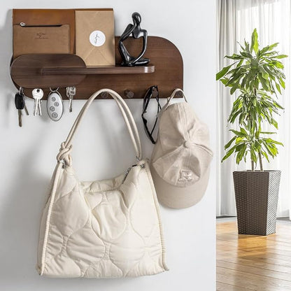 Solid Wood Wall Mail & Key Holder - Field & Blessing