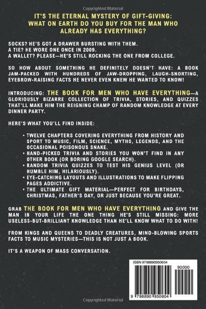 The Book For Men Who Have Everything: Unusual Knowledge and Boredom