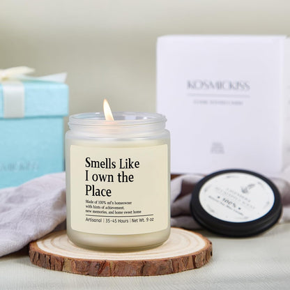 Kosmickiss House Warming Gifts New Home for Men Women, Housewarming Gift | New Home Gift Ideas for New Homeowner, First Apartment Essentials Closing Presents for Home Buyer, Lavender Scented Candle