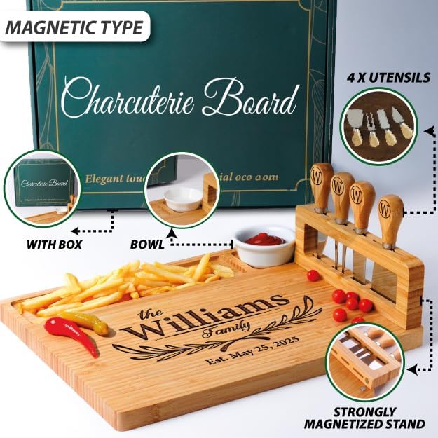 Personalized Charcuterie Board, Wedding Gifts for Couples 2026, Custom