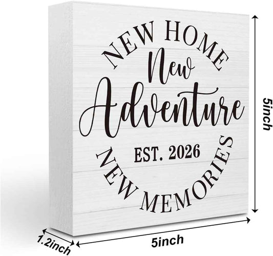 2026 New Home Sign New Home Gift Ideas Housewarming Gift | 2026 House Warming Gifts for Newlywed Friends Couple House Decor Decorations for Office Desk Decor Bedroom Living Room