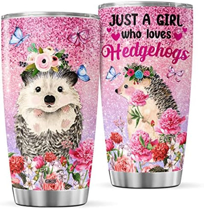 CUBICER Hedgehog Stainless Steel Tumblers Coffee Tumbler Gifts For