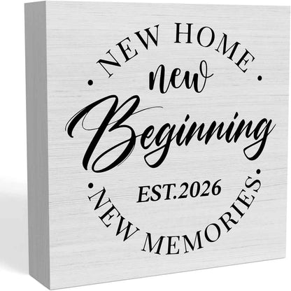 2026 Home Sweet Home Sign Funny Sold Sign for New Homeowners | Housewarming Gift New Home Gifts Ideas Closing Gifts for Home Buyers Women Men Hostess 5 x 5 inch