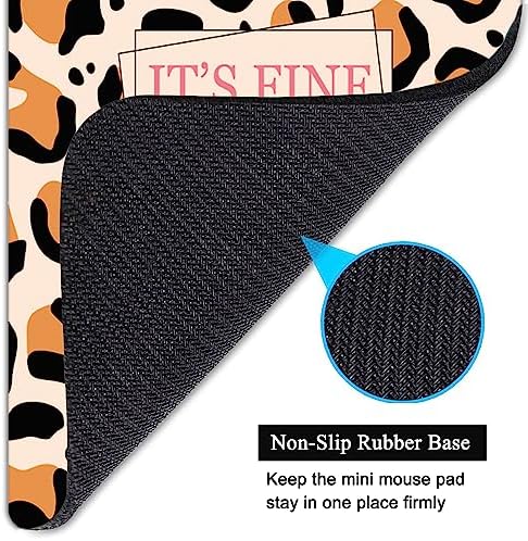 Small Mouse Pad, Mini Mouse Pad 6 X 8 Inch with Non-Slip Rubber Base