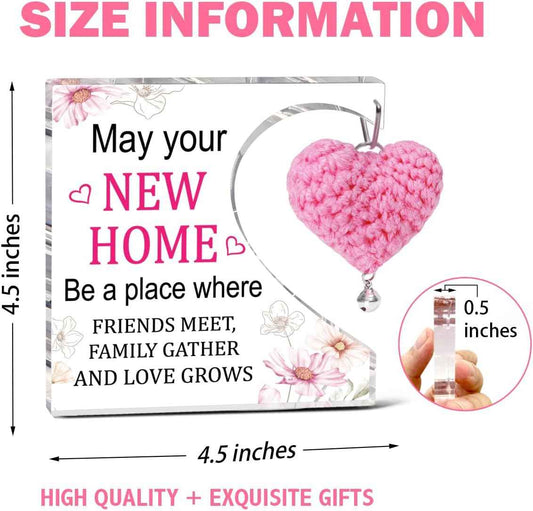 Housewarming Gifts For Women,Home Warming Gifts For New House,May Your New Home Acrylic Sign Plaque For Living Room Shelf Desk Decor