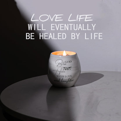 House Warming Gift, New Home Essential Lavender Candle 10oz | Housewarming Gifts, New Apartment New Home Gift Ideas for Women Men Homeowner Friend Neighbor, White Handmade Ceramic Candle