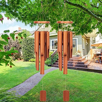 Vinsot Bamboo Wind Chimes for Outside 30" Wooden Rustic Chimes, 2 Pcs
