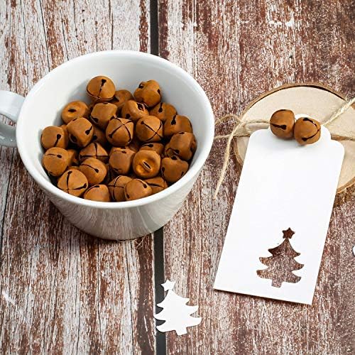Zhanmai 300 Piece Jingle Bells Bulk 0.5'' Christmas Bells, Rusty