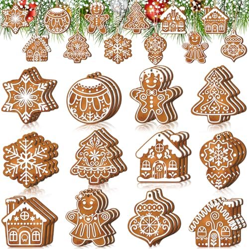 36 Pcs Gingerbread Christmas Ornaments Gingerbread Tree Decorations