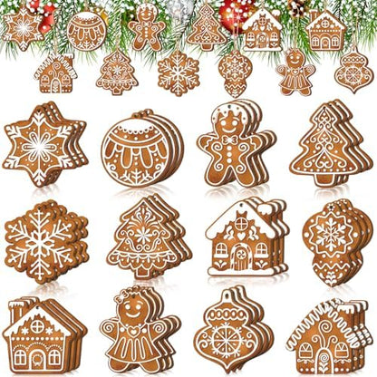 36 Pcs Gingerbread Christmas Ornaments Gingerbread Tree Decorations