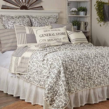 Piper Classics Gray Gables Cali King Patchwork and Floral Reversible