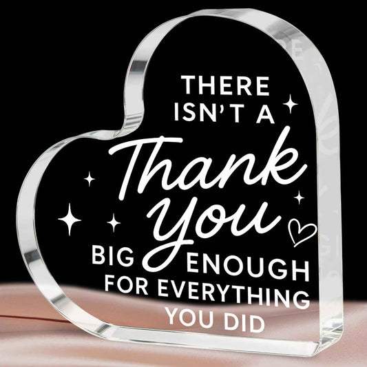 Thank You Gifts for Women Men, Thank You Plaque for Teacher, Nurse, Coworkers, Volunteer, Boss, Employee, Teacher Appreciation Gifts, Nurse Gifts, Employee Appreciation Gifts, Acrylic Heart Plaque