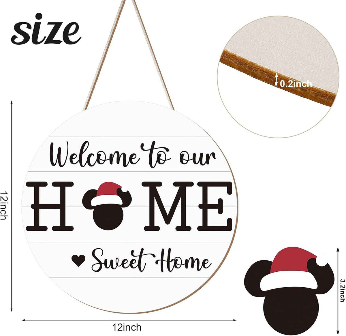 13 Pcs Interchangeable Welcome Sign for Front Door | Rustic Seasonal Mouse‑Themed Hanging Decor Ideal For Housewarming Gifts Outdoor Porch Home Wall And Front‑Door Decoration