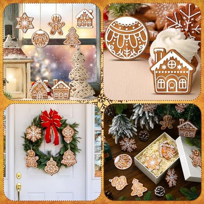 36 Pcs Gingerbread Christmas Ornaments Gingerbread Tree Decorations