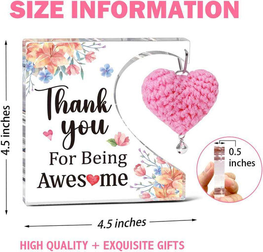 Thank You Gifts For Women Coworkers,Thank You For Being Awesome Appreciatioan Acrylic Plaque Gifts For Employees Boss Colleague
