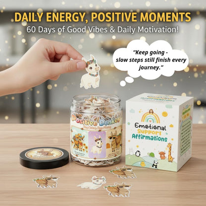 Positive Donkey Christmas Jar, Funny Emotional Support Gift for Men
