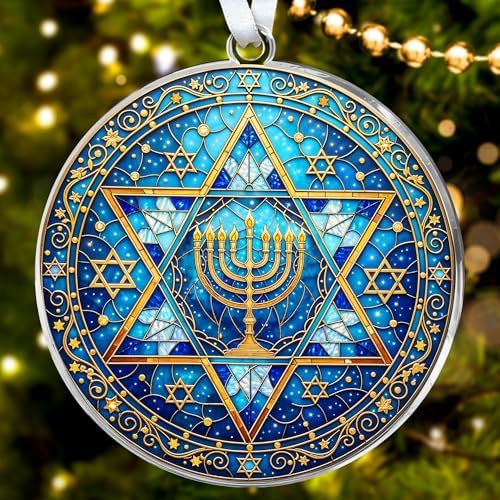HEXMOZ Hanukkah Gifts - Hanukkah Ornaments for Tree, Jewish Ornaments