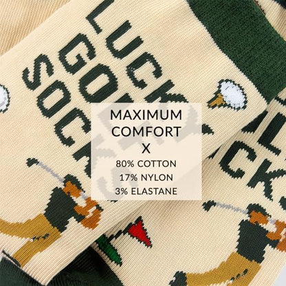 Lucky Golf Socks for Golfer,Father's Day Birthday Gift Novelty
