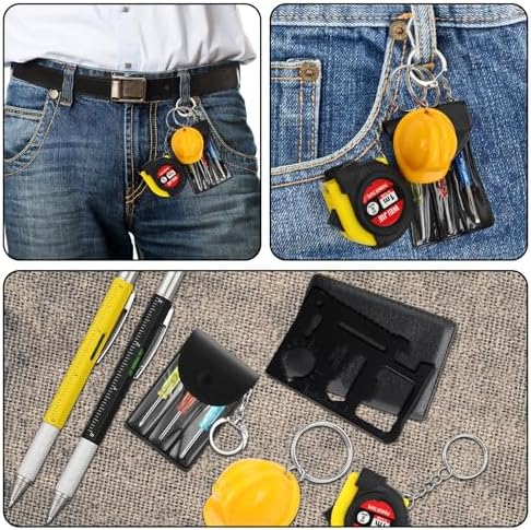 30 Pcs Mini Tool for Men Adult Tape Screwdriver Keychain Pen