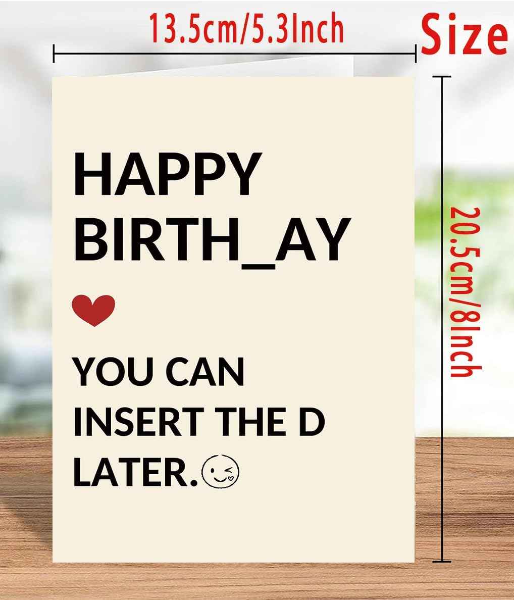 Funny Birthday Card Gift for Men, Husband, Boyfriend | Humorous Gift for Him Husband Adult Men's Birthday Ideas Celebration, Premium Cardstock With Envelope