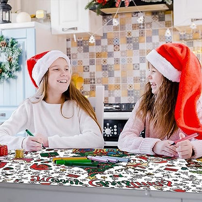 OHOME Xmas Giant Coloring Poster/Tablecloth-Christmas Crafts for