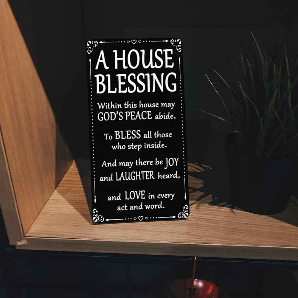 House Warming Gifts New Home For Women God Bless Our Home Sign Christian This House Wall Decor Hanging Pantry Sign Blessing Plaque Housewarming Gift Welcome To The Family Door Signs 6x12 Inch