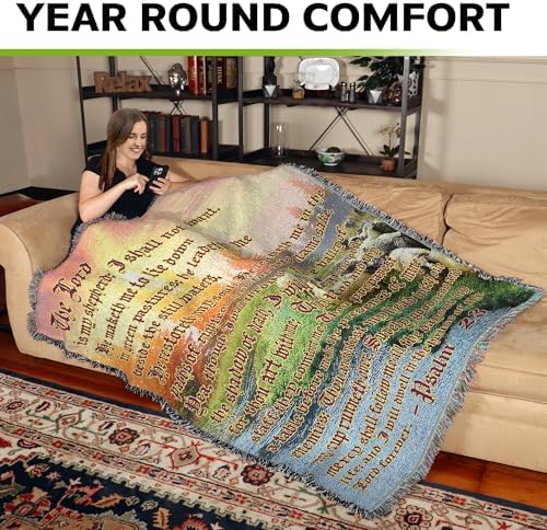 Pure Country Weavers The Lord is My Shepherd 2 Blanket - Scriptures