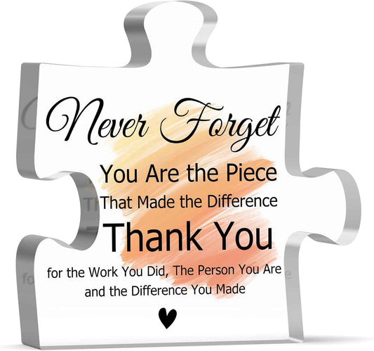 Thank You Appreciation Gifts for Coworkers Employee Women Men Motivational Office Desk Decor Acrylic Sign Office Coworker Leaving Going Away Gift for Women Nurse Social Worker Appreciation Gift Decor