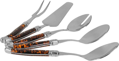 French Home 5-Piece Laguiole Tortoise Shell Hostess Set