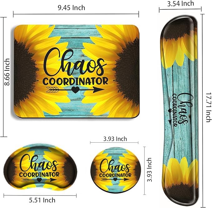 Chaos Coordinator Mouse Pad and Keyboard with Wrist Support Chaos