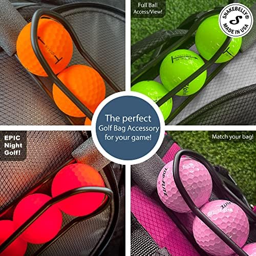SnakeBelly Golf Ball Holder - Pro with Quick-Draw Release (Black)