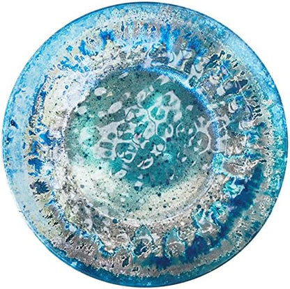Radiance Teal 2pc Melamine Platter Set – 14" Round & 18"x13.5" Oval
