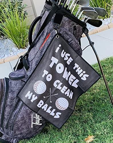 SHANKITGOLF Towel, Funny Microfiber with Bag Clip, Gift for Men & Dad