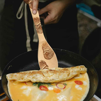 5 PCS Star War Burned Wooden Spoons Cooking Organic Spoons Turners Carved Spatulas Non-Stick for Cookware Kitchen Gadgets - Premium Quality Gifts for Housewarming and Wedding