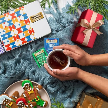 Twinings Christmas Holiday Variety Tea Bag Pack (40 Count) 4 Flavours