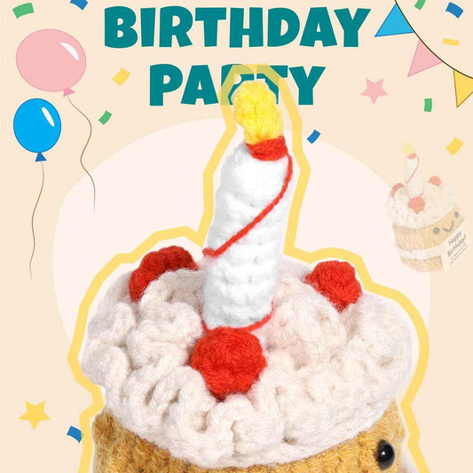 AICase Positive Crochet Cake,Happy Birthday Gifts Fanny Knitted Cake Unique | Inspirational Emotional Support Nuggets Ideas Decorations Gifts for Women Men Her Him Sister Mom Dad Christmas Stockings