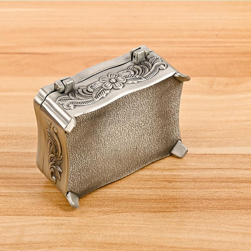 Personalized Rectangle Wedding Ring Box with Name & Date, Small
