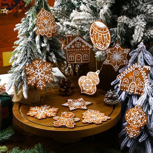 36 Pcs Gingerbread Christmas Ornaments Gingerbread Tree Decorations