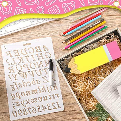 Sinmoe Pencil Wooden Desk Holder Teacher Name DIY Pen Organizer