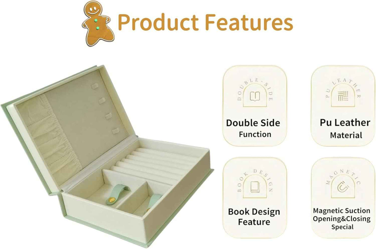 Double-Sided Book Jewelry Organizer