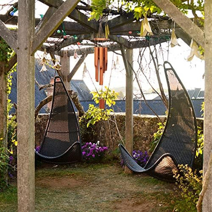 Vinsot Bamboo Wind Chimes for Outside 30" Wooden Rustic Chimes, 2 Pcs