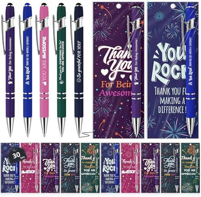 30 Sets Employee Appreciation Gifts Bulk Ballpoint Pens Black Ink
