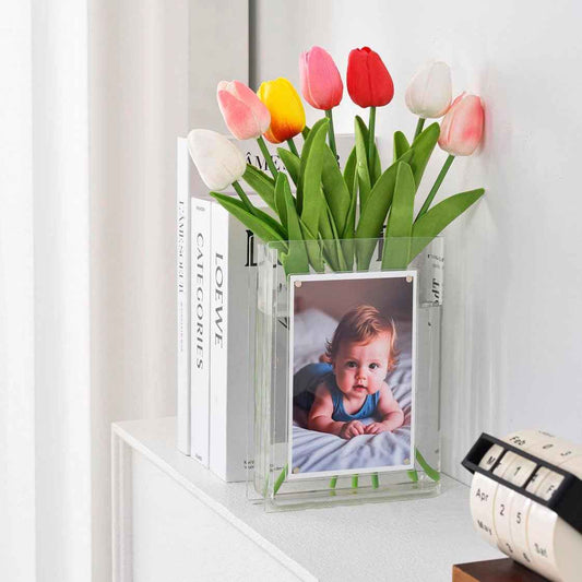 Acrylic Book-Shaped Photo Vase