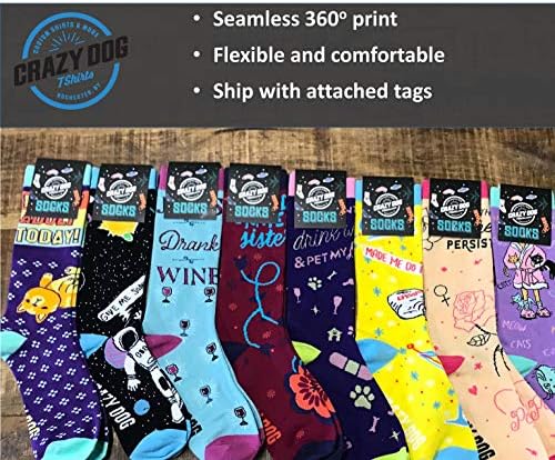 Mens Sarcastic Socks Funny Crew Footwear for Adults
