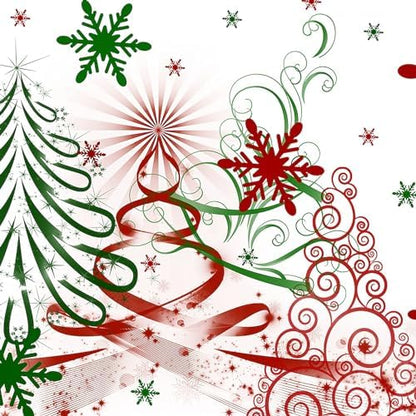 CafePress Abstract Green And Red Christmas Tr Pint Glass, 16 oz.