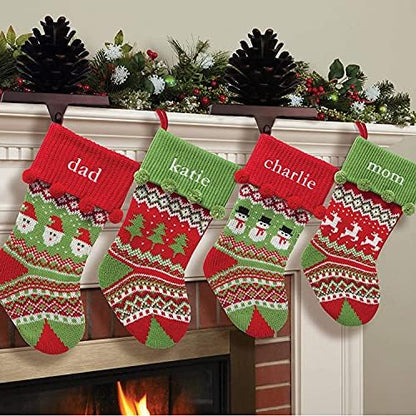 Hxezoc 2 Pack Pine Cone Christmas Stocking Holders, 3D Brown Metal
